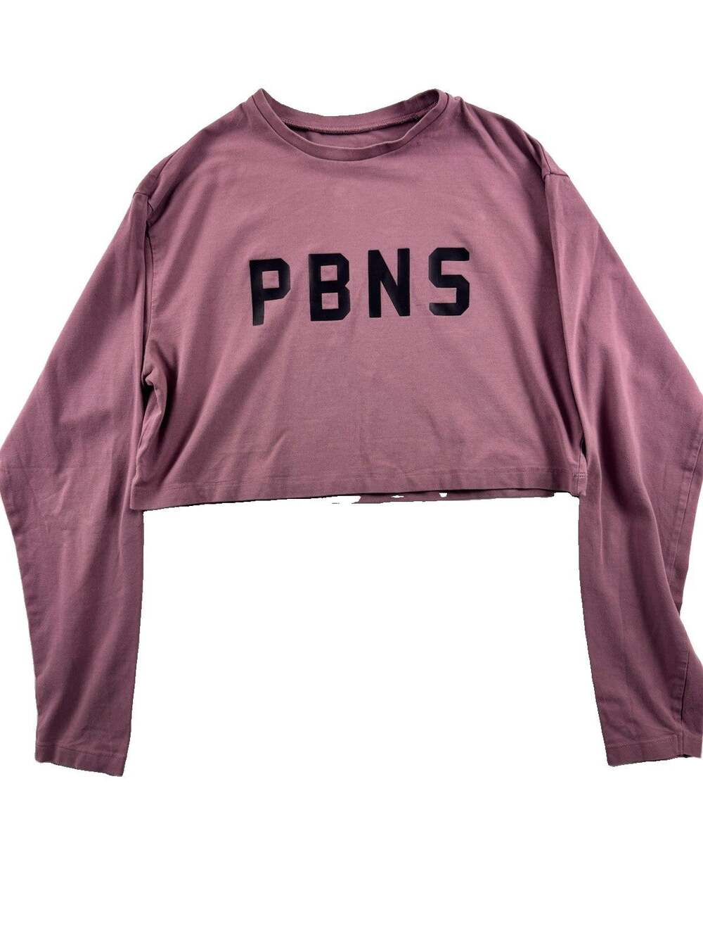 Alphalete PBNS Oversized Crop Top Long Sleeve Purple Mauve Echo Workout Small